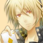 Rating: s Tags: Male, Short Hair, Blonde Hair, Pixiv, Solo, Card (object), Close Up, Amnesia, Toma (Amnesia), 1:1 Ratio, Pixiv Id 485523