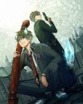 Rating: s Tags: Male, Fanart, Glasses, Family, Black Hair, Short Hair, Two Males, Gun, Weapons, Pixiv, Siblings, Pistol, Duo, Pointy Ears, Ao No Exorcist, Okumura Rin, Okumura Yukio, Fanart From Pixiv, Pixiv Id 1673413, Aiming Up