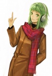 Rating: s Tags: Female, Green Eyes, Green Hair, Vocaloid, Coat, Headphones, GUMI, Scarf