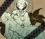 Rating: s Tags: Female, Male, Short Hair, Blonde Hair, Eyes Closed, Axis Powers: Hetalia, France, Pattern, Duo, Joan Of Arc (Axis Powers: Hetalia), Simple Background, Allied Forces, Holding Close, Brown Background, Flower Background