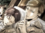 Rating: s Tags: Male, Fanart, Black Hair, Blue Eyes, Short Hair, Sleeping, Blonde Hair, Eyes Closed, Two Males, Pixiv, Duo, PNG Conversion, Shingeki no Kyojin, 7tarooo, Rivaille, Irvin Smith