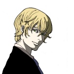 Rating: s Tags: Male, Green Eyes, Short Hair, Blonde Hair, Blood+, White Background, Suit, Solomon Goldsmith, Simple Background, Production I.G.