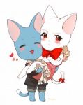 Rating: s Tags: Fanart, Animal, Blush, Cat, Carry, Heart, White Background, FAIRY TAIL, Pixiv, Happy (Fairy Tail), White Cat, Duo, Princess Carry, Charle, Simple Background, Fanart From Pixiv, Pixiv Id 1777174
