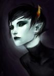 Rating: s Tags: Female, Black Hair, Short Hair, Horns, Fangs, Pointy Ears, Homestuck, Kanaya Maryam