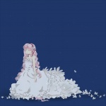 Rating: s Tags: Female, Flower, Dress, White Dress, Long Hair, Pink Hair, Wedding Dress, Vocaloid, Eyes Closed, Megurine Luka, Headband, White Outfit, Alternate Outfit, Solo, Bare Shoulders, White Flower, 1:1 Ratio, Mizuni Daizu