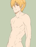 Rating: q Tags: Male, Ecchi, Short Hair, Blonde Hair, Jewelry, Gold Eyes, Earrings, Solo, Shirtless (Male), Smile, Body Piercing, Simple Background, Kuroko no Basuke, Kise Ryouta, One Eye Showing, Generacion Del Milagro