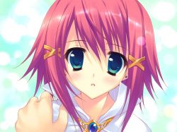 Rating: s Tags: Female, Blue Eyes, Short Hair, Pink Hair, Mitsurugi Asuka, Wizard Girl Ambitious, Hair Clip