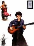 Rating: s Tags: Female, Guitar, Musical Instrument, Serial Experiments Lain, Iwakura Lain, Abe Yoshitoshi