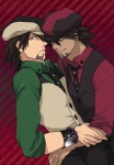 Rating: s Tags: Male, Fanart, Brown Hair, Yaoi, Hat, Beard, Pixiv, Multiple Persona, Smile, Selfcest, Shounen Ai, Fanart From Pixiv, Tiger & Bunny, Kaburagi T. Kotetsu, Black Tiger