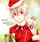 Rating: s Tags: Female, Male, Fanart, Long Hair, Short Hair, Animal, Hat, Candy, Christmas, Gift, Christmas Outfit, Cat, Christmas Hat, Heterochromia, Lollipop, Pixiv, Smile, Fanart From Pixiv, Isana Yashiro, K Project, Neko (K Project), Pixiv Id 2878636