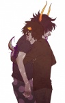 Rating: s Tags: Male, Blood, Black Hair, Short Hair, Crying, Horns, Clown, Homestuck, Gamzee Makara, Karkat Vantas, Conniiption