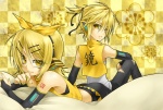 Rating: s Tags: Female, Male, Twins, Short Hair, Vocaloid, Blonde Hair, Kagamine Rin, Kagamine Len, Kagamine Twins, Ueno Tsuki
