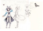 Rating: s Tags: Black Hair, Bird, Short Hair, Animal, Crow, Character Sheet, Original, Pixiv, Traditional Media, Mosho