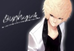Rating: s Tags: Fanart, Short Hair, Blonde Hair, deviantART, Solo, Text, Super Junior, Eunhyuk, Text: Character Name, Ri3eldrie