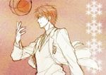 Rating: s Tags: Male, Fanart, Snow, Red Eyes, Short Hair, Uniform, Red Hair, Snowflakes, Tie, Pixiv, Solo, School Uniform, Robata, Simple Background, Ball, Looking To Side, Fanart From Pixiv, Kuroko no Basket, Akashi Seijuurou, Basketball Ball