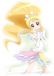 Rating: s Tags: Female, Fanart, Dress, White Dress, Long Hair, Brown Eyes, Boots, Gloves, Ponytail, Magical Girl, Blonde Hair, Bows (Fashion), Kneeling, White Outfit, White Background, Hair Bow, Pixiv, Alternate Outfit, Solo, Simple Background, Knee Boots, White Gloves, Bent Knees, Fanart From Pixiv, Long Gloves, White Bow, Full Body, Cure Honey, White Footwear, White Handwear, HappinessCharge Precure!, Oumori Yuuko, Innocent Form, Pixiv Id 2747361