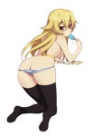 Rating: q Tags: Female, Ecchi, Lingerie, Long Hair, Food, Panties, Nitro+, Blonde Hair, Ice Cream, Sweets, Scan, Striped, Butt, Solo, Thigh Highs, Striped Print, Soukou Akki Muramasa, Ashikaga Chachamaru, Shimapan, Official Art, Popsicle, Namaniku ATK, Underwear, Striped Underwear, Namaniku Atk Illustrations: Namaniku Teishoku