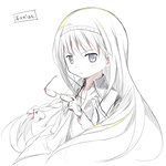 Rating: s Tags: Female, Glasses, Long Hair, Black Hair, White Background, Solo, Simple Background, Artist Request, Mahou Shoujo Madoka Magica, Akemi Homura