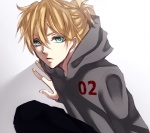 Rating: s Tags: Male, Fanart, Blue Eyes, Short Hair, Vocaloid, Blonde Hair, Kagamine Len, Pixiv, Nail Polish, Solo, Hoodie, Yellow Nails, PNG Conversion, Fanart From Pixiv, Pixiv Id 832916