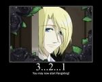 Rating: s Tags: Male, Flower, Blue Eyes, Blonde Hair, Ouran High School Host Club, Black Flower, Text, Demotivational Poster, Low Quality, Nekozawa Umehito