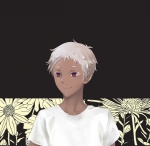 Rating: s Tags: Male, Fanart, Short Hair, White Hair, Dark Skin, Pixiv, Solo, Smile, Fanart From Pixiv, Jormungand, Johnathan Mar, Pixiv Id 3527278
