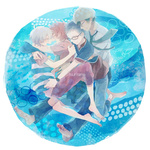 Rating: s Tags: Male, Glasses, Water, Fish, Black Hair, Short Hair, Animal, Hat, Red Hair, Hug, Blonde Hair, Crying, Spotted, Bubble, Underwater, Tie, Barefoot, Ahoge, Pixiv, Turban, Four Males, Laughing, Frame, Quartet, Smile, White Border, Arabian Clothes, Group Hug, Sanagi Dodoria, Tsuritama, Haru (Tsuritama), Sanada Yuki, Usami Natsuki, Yamada Akira Agarkar