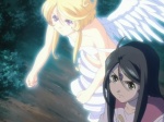 Rating: s Tags: Female, Wings, Long Hair, Black Hair, Aah! Megami-Sama, Short Hair, Angel, Skuld, Goddess, Blonde Hair, Ahoge, Noble Scarlett, Feather Wings