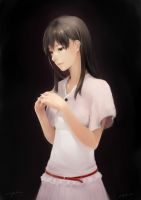 Rating: s Tags: Female, Long Hair, Brown Hair, Jewelry, Earrings, Original, Pixiv, Solo, Body Piercing, Yuranpo