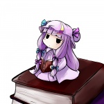 Rating: s Tags: Female, Long Hair, Purple Hair, Touhou, Patchouli Knowledge, Book, Chibi