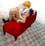 Rating: s Tags: Male, Fanart, Glasses, Blue Eyes, Boots, Short Hair, Uniform, Yaoi, Hat, Blonde Hair, Two Males, Tie, Ahoge, Pants, Pixiv, Duo, School Uniform, Almost Kiss, Collar (Clothes), Uta No☆prince-sama♪, Shinomiya Natsuki, Kurusu Shou, Fanart From Pixiv, Ambrosia