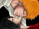 Rating: s Tags: Female, Male, Black Hair, Short Hair, Bleach, Kurosaki Ichigo, Kuchiki Rukia, Orange Hair, Almost Kiss, Gotei 13, Eyes Shut