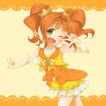 Rating: s Tags: Female, Twin Tails, Long Hair, Brown Hair, THE iDOLM@STER, Takatsuki Yayoi, Solo, Pixiv Id 4154477