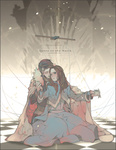 Rating: s Tags: Female, Male, Long Hair, Brown Hair, Short Hair, Kiss, Eyes Closed, Holding Hands, Sitting, Blue Outfit, Braids, Pixiv, Winter Outfit, Soft Colors, Aqua Eyes, Duo, Text, Josco, Looking Back, Mustache, Facial Hair, Text: Series Name, Text: Mangaka Name, English Text, Text: Calendar Date, Song Of Ice And Fire, Game Of Thrones, Sansa Stark, Petyr Baelish