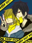 Rating: s Tags: Male, Black Hair, Short Hair, Blonde Hair, Durarara!!, Orihara Izaya, Kida Masaomi