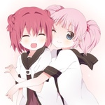 Rating: s Tags: Female, Twin Tails, Short Hair, Pink Hair, Two Girls, Duo, Twin Buns, Yuru Yuri, Akaza Akari, Yoshikawa Chinatsu, Toshigat