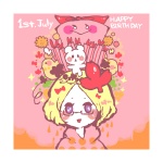 Rating: s Tags: Male, Glasses, Bear, Bird, Purple Eyes, Short Hair, Animal, Blush, Birthday, Blonde Hair, Leaves, Bows (Fashion), Ahoge, Stuffed Toy, Open Mouth, Axis Powers: Hetalia, Pink Background, Canada, Toy, Solo, Stuffed Bear, Hoodie, Text, Smile, Kumajirou, Simple Background, Polar Bear, :<, Maple Leaf, Little Yellow Bird, Red Bow, Text: Happy Birthday, English Text