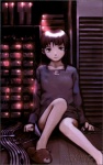 Rating: s Tags: Female, Brown Hair, Brown Eyes, Short Hair, Serial Experiments Lain, Iwakura Lain, Abe Yoshitoshi