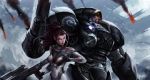 Rating: s Tags: Female, Couple, Male, Brown Hair, Armor, Red Hair, Gun, Rifle, Weapons, Duo, Unnaturally White Skin, Starcraft, Sarah Kerrigan, Jim Raynor