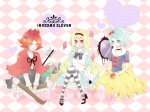 Rating: s Tags: Female, Male, Fanart, Dress, Long Hair, Blue Eyes, Red Eyes, Short Hair, Food, White Hair, Red Hair, Alice In Wonderland, Blonde Hair, Cosplay, Crossdressing, Sitting, Bows (Fashion), Mirror, Basket, Snow White and the Seven Dwarfs, Gold Eyes, Apple, Heart, Open Mouth, Red Riding Hood, Trap, Three Males, Androgynous, Pixiv, Inazuma Eleven, Snow White, Trio, Alice (Alice In Wonderland), Text, Level-5, Afuro Terumi, Nagumo Haruya, Suzuno Fuusuke, Card (object), English Text, Pixiv Id 355367