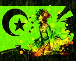 Rating: s Tags: Female, Flower, Hat, Cap, Gender Bending, Axis Powers: Hetalia, Hair Buns, Asian Countries, Green Background, Simple Background, Shunrin, Nyotalia, China (Female)