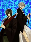 Rating: s Tags: Male, Fanart, Kimono, Long Hair, Black Hair, Short Hair, Eyepatch, Blonde Hair, Sword, Mask, Katana, Two Males, Weapons, Natsume Yuujinchou, Haori, Pixiv, Traditional Clothes, Japanese Clothes, Duo, Umbrella, Japanese Umbrella, Natsume Takashi, Matoba Seiji, Fanart From Pixiv, Pixiv Id 3106622
