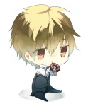 Rating: s Tags: Male, Fanart, Short Hair, Eating, Food, Blonde Hair, Sweets, Chibi, White Background, Donut, Pixiv, Durarara!!, Heiwajima Shizuo, Adorably Cute, Simple Background, Fanart From Pixiv, Pixiv Id 314939