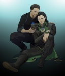 Rating: s Tags: Male, Fanart, Black Hair, Two Males, deviantART, Duo, Marvel, Iron Man, Doubleleaf, Iron Man (Character), Fanart From DeviantART, Gradient Background, Loki (Marvel), The Avengers, Anthony Edward Stark