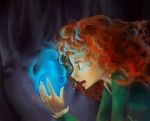 Rating: s Tags: Female, Fanart, Blue Eyes, Fire, Orange Hair, Curls, deviantART, Solo, Blue Flame, Fanart From DeviantART, Pixar, Brave (Disney), Princess Merida