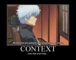 Rating: s Tags: Male, Gin Tama, Short Hair, White Hair, Screenshot, Sakata Gintoki, Solo, Text, Demotivational Poster, Low Quality