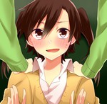 Rating: s Tags: Female, Fanart, Twin Tails, Long Hair, Brown Hair, Brown Eyes, Blush, Happy, Open Mouth, Pixiv, Solo, Hachimikks (Artist), Enomoto Takane, Fanart From Pixiv, Kagerou Project
