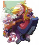 Rating: s Tags: Female, Blue Eyes, Ponytail, Sleeping, Blonde Hair, Eyes Closed, Megaman Zero, Ciel (Megaman Zero)