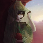 Rating: s Tags: Female, Black Hair, Green Eyes, Short Hair, Horns, Lipstick, Homestuck, The Dolorosa, Yoccu