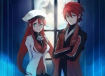 Rating: q Tags: Female, Male, Ecchi, Fanart, Glasses, Long Hair, Short Hair, Red Hair, Pixiv, Window, Aqua Eyes, Aty, Duo, Crossed Arms, Standing, Smile, Arms Behind Back, Nagikos, Ascot, Fanart From Pixiv, Closed Mouth, Looking At Camera, Summon Night 5, Rexx