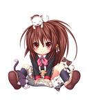 Rating: q Tags: Female, Ecchi, Long Hair, Brown Hair, Ponytail, Key (Studio), Natsume Rin, Little Busters!, Solo, Kuena